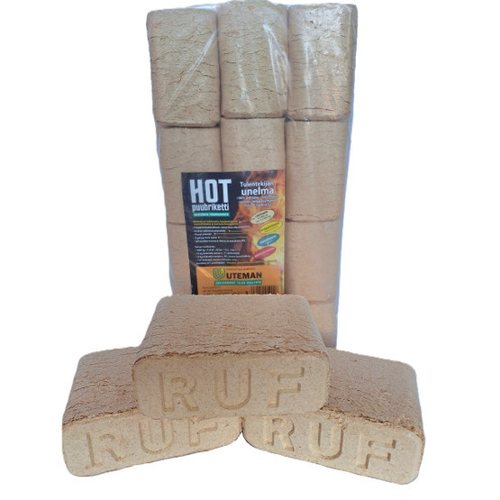 Ekologinen HOT-puubriketti / koivu 2 x 960 kg eurolava kaikkiin tulisijoihin