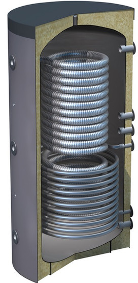 Hybridivaraaja (pysty) 200 litraa kahdella kierukalla