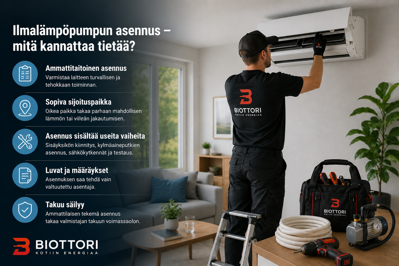 ilmalämpöpumpun asennus mitä kannattaa tietää