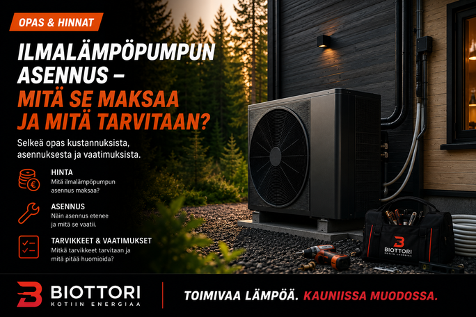 Ilmalämpöpumpun asennus - Mitä se maksaa ja mitä tarvitaan?