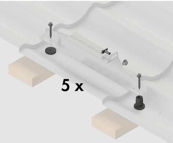 Ruuvipussi Orima Easy Rail kattokiinnikkeiden kiinnitykseen tiilikuvioidulle peltikatolle