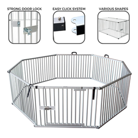 Koira-aitaus alumiinia 8-osainen