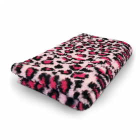 Vet Bed Leopard Fuksia non slip