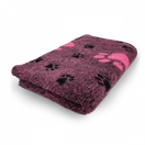 Vet Bed Big Paw Cerise & Black non slip