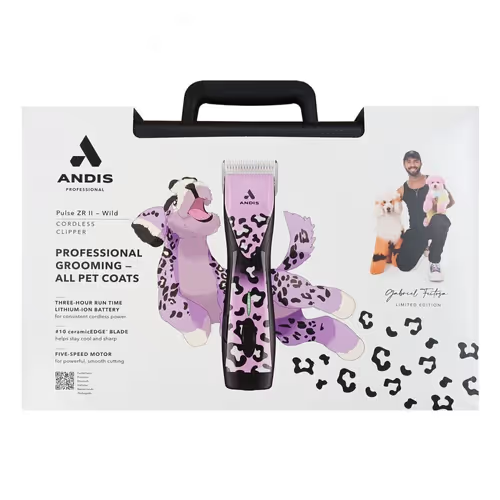 Andis Pulse ZR II Wild Limited Edition  5-vaihteinen, 2 akkua ja CeramicEdge-terä nro 10 (1,5 mm)