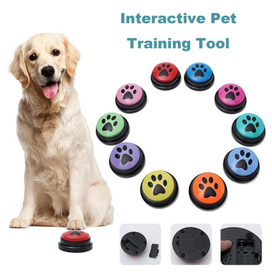 Interactive Pet training tool - Interaktiivinen puhepainike 4 kpl