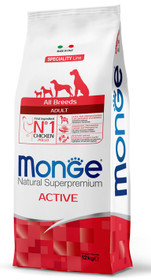 Monge dog adult Natural Superpremium Active kana 12kg