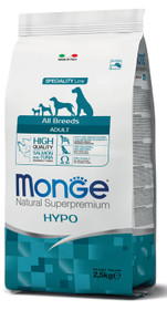 Monge dog adult Natural Superpremium Hypoallergenic lohi-tonnikala 2,5kg