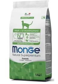 Monge Natural Superpremium Monoprotein Adult Cat Rabbit  1,5 kg