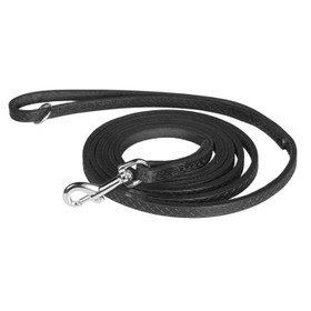 Nahkatalutin, musta kuvioitu 8 mm x 180 cm