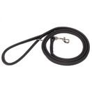 Musta nahkatalutin pyöreä 10 mm x 180 cm