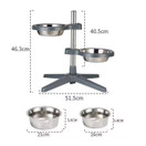 Ruokateline säädettävä 46,5cm korkea