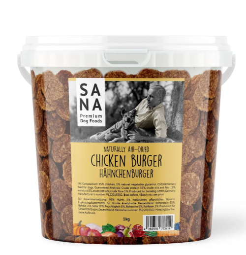 Sana burgerpihvi ämpärit 1 kg - 6 eri makua