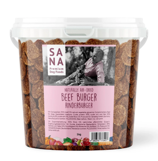 Sana burgerpihvi ämpärit 1 kg - 6 eri makua