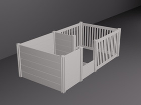 Topmast pentulaatikko + leikkikehä 244 x 122 x 46 cm