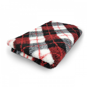 Vet Bed diamond black-grey-red-white non-slip
