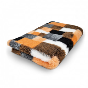 Vet Bed Patchwork oranssi, musta & valkoinen nonslip