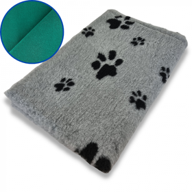 Vet Bed Paw harmaa-musta vihreällä pohjalla 