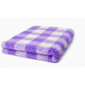Vet Bed Ruutu Vichy - Lila non slip alk 100 x 75 cm