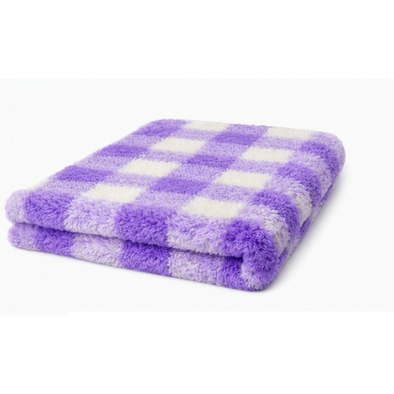 Vet Bed Ruutu Vichy - Lila non slip alk 100 x 75 cm
