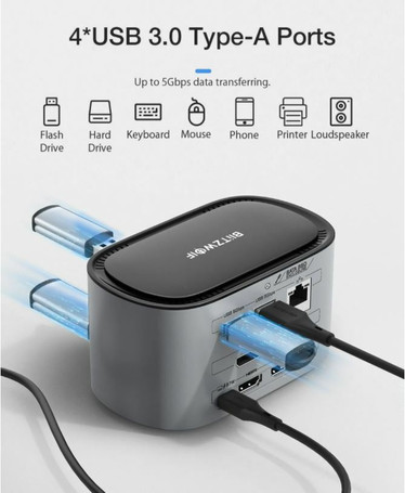 BlitzWolf 14 in 1 USB-C -Telakointiasema 