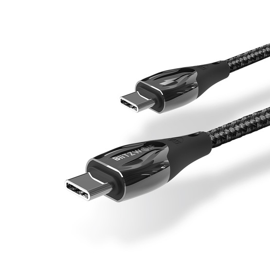 BlitzWolf® - 5A/100W USB Type-C to Type-C data/latauskaapeli, pituus 1,8m 