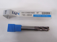 TAPC Kovametallijyrsin Terä D8 4F (8mm), TiAlN-pinnoitettu