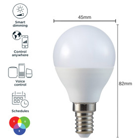 Tuya RGB älylamppu, e14, himmennettävä, WI-FI, 350 lm