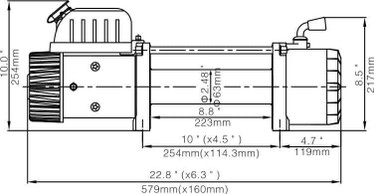 Runva EWX 12000U Sähkövinssi 12v/24v (5443kg) köydellä