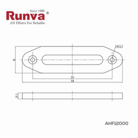 Vinssin Liukukita alumiinia RUNVA, köydelle 254mm AHF12000