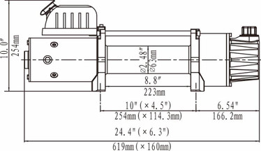 Runva EWD10,000 Sähkövinssi 12v/24v 4536kg/2041kg