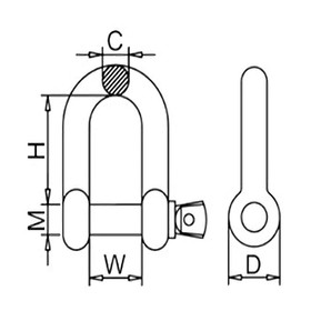 Sakkeli 18mm 3250kg, D-malli 3.2T