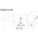 Runva 11XP Sähkövinssi 12v/24v 4990kg vaijerilla