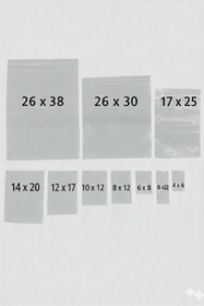 Uudelleen suljettavat pussit 12 x 17cm 12um 100kpl/pussi