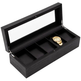 Kellolaatikko- Laatikko 5 kellolle. Puu