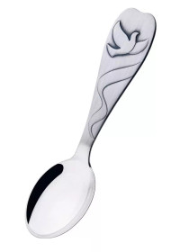 Saurum- Lastenlusikka Kyyhkynen, hopeaa