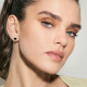 Nomination Italy- Emosfere Black Heart Beaded, korvakorut