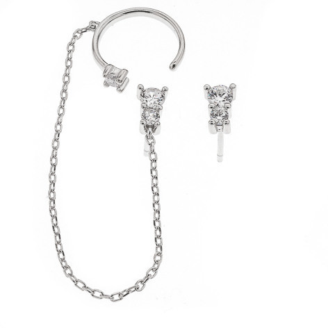 Silver Bar- Hybrid cuffs kivi, korvakorut. USEITA VÄREJÄ!