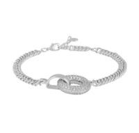 Snö of Sweden- Liz double ring crystal. Rannekoru