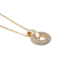 Snö of Sweden- Liz big double crystal pendant. Kaulakoru
