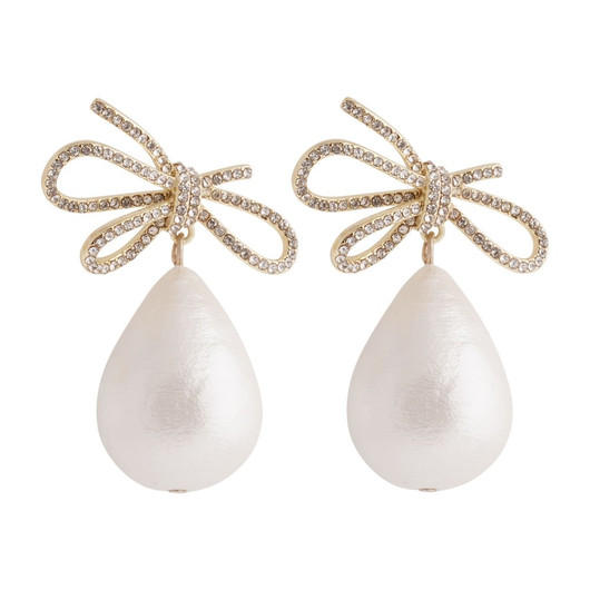 Snö of Sweden- Ribbon big, kristallihelmikorvakorut