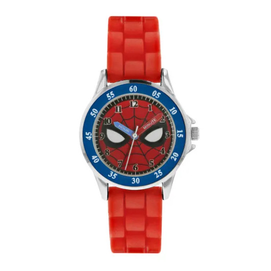 Marvel Spider-Man Time Teacher kello, punaisella silikonirannekkeella
