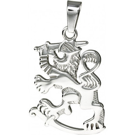 Teräskoru- Suomen leijona riipus, teräs