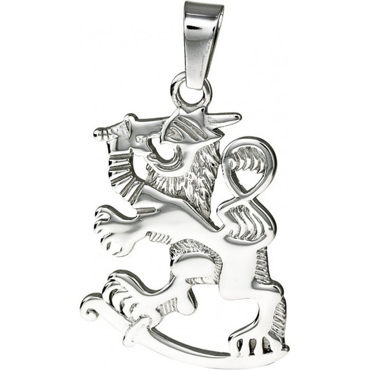 Teräskoru- Suomen leijona riipus, teräs