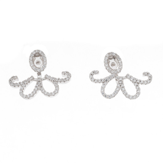 Silver Bar- Half flower, korvakorut hopeaa