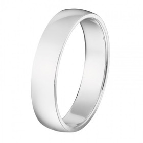 Rantanen Oy- Puolipyöreä sileä sormus, hopea. USEITA KOKOJA!