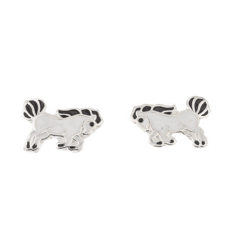 Silver Bar- Mustahäntä heppa, korvakorut