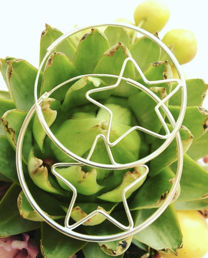 Silver Bar- Star rengas. Hopeakorvakorut