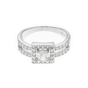 Classic silver- Neliösormus, hopea. USEITA KOKOJA!