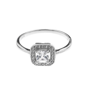 Classic silver- Iso kivisormus, hopea. USEITA KOKOJA! Blue